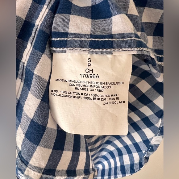 OLD NAVY Blue Gingham S - Picture 5 of 6